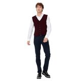 DESEN TRİKO Erkek V Yaka İnce Triko Yelek Bordo Beden;M,Renk;Bordo dsnNM7388
