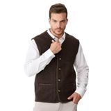 DESEN TRİKO Erkek V Yaka Keçe Aksesuarlı Pike Dokuma Yün Yelek K.Kahve Beden;2XL,Renk;K.Kahve dsnNM4809
