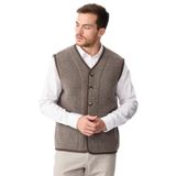 DESEN TRİKO Erkek V Yaka Keçe Aksesuarlı Pike Dokuma Yün Yelek Vizon Beden;3XL,Renk;Vizon dsnNM4794