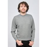 Desen Triko Erkek Yarım Balıkçı Desenli Yün Kazak 0249619 Gri - 3XL