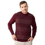 DESEN TRİKO Erkek Yarım Balıkçı Yaka Önü Desenli Kazak Bordo Beden;M,Renk;Bordo dsnNM5058