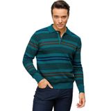 DESEN TRİKO Erkek Yarım Balıkçı Yaka Renkli Çizgili Yün Kazak Füme Beden;2XL,Renk;Füme dsnNM7298