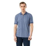 Desen Triko Fermuarlı Jakarlı T-Shirt, M, 605, Lacivert, Erkek