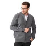 Desen Triko Hakim Yaka Çelik Örgü Triko Yün Ceket, M, 22530, Füme, Erkek