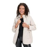Desen Triko Kadın Kapüşonlu Üçgen Desenli Kısa Kapitone Mont Taş Beden;2XL,Renk;Taş