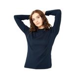 Desen triko Kadın Likralı Uzun Kol Basic Yarım Balıkçı Bluz K.Lacivert Beden;2XL