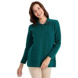 DESEN TRİKO Kadın Polo Yaka Kenarı Dantel İşlemeli Yün Hırka K.Ö.başı Beden;S,Renk;K.Ö.başı dsnNM5658