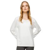 DESEN TRİKO Kadın Sıfır Yaka Basic Penye Bluz Kemik Beden;XL,Renk;Kemik dsnNM8279