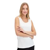 Desen Triko Kadın Sıfır Yaka Flamlı Kumaş Basic Askılı Tshirt Ekru Beden;M,Renk;Ekru