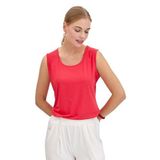 Desen Triko Kadın Sıfır Yaka Flamlı Kumaş Basic Askılı Tshirt Mercan Beden;XL,Renk;Mercan