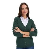 Desen Triko Kadın V Yaka Dikişsiz Hırka Yeşil Beden;S,Renk;Yeşil