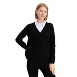 DESEN TRİKO Kadın V Yaka Hırka Yün Siyah Beden;2XL,Renk;Siyah dsnNM977