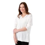 DESEN TRİKO Kadın V Yaka İnce Bluz Ekru Beden;2XL,Renk;Ekru dsnNM331