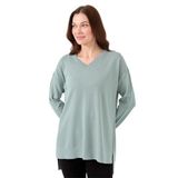 DESEN TRİKO Kadın V Yaka İnce Bluz S.blue Beden;L,Renk;S.blue dsnNM324