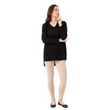 DESEN TRİKO Kadın V Yaka İnce Bluz Siyah Beden;XL,Renk;Siyah dsnNM315