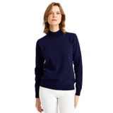 DESEN TRİKO Kadın Yarım Balıkçı Yaka Klasik Bluz Y.A.Lacivert Beden;2XL,Renk;Y.A.Lacivert dsnNM1034