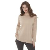 DESEN TRİKO Kadın Yazlık Triko Bluz Bej Beden;L,Renk;BEJ dsnNM4299