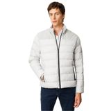 Desen Triko Kapitone Şişme Mont Renk, 2XL, Kapitone Şişme Mont, Taş, Erkek