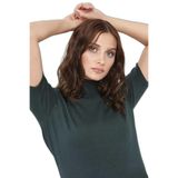 Desen Triko Likralı Kısa Kollu Tam Balıkçı Bluz, XL, TYC00221823096, NEFTİ, Kadın