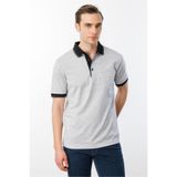 Desen Triko Merserize T-Shirt, M, TYC54AD8BD32D246AAE3DCC00, Siyah, Erkek