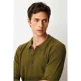 Desen Triko Polo Yaka Basic Yün Kazak, 2XL, 23528, A.K.Yeşili, Erkek