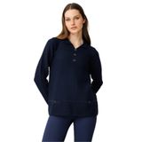 Desen Triko Polo Yaka Bluz, M, 25243, K.Lacivert, Kadın