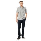 Desen Triko Polo Yaka Merserize T-Shirt, L, 25746, Füme, Erkek