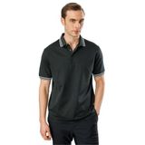 Desen Triko Polo Yaka Merserize T-Shirt, M, 25743, S.N.Yeşil, Erkek