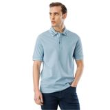 Desen Triko Polo Yaka T-Shirt, M, MTA 17, Mavi, Erkek