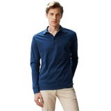 Desen Triko Polo Yaka Uzun Kollu Sweatshirt, 2XL, 25727, Lacivert, erkek