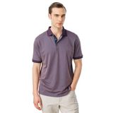 Desen Triko Polo Yaka Yakası Ve Kolu Triko T-Shirt, 2XL, TYC1E7C256EB4D5F8879B9103, Kahve, Erkek