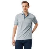 Desen Triko Polo Yaka Yakası Ve Kolu Triko T-Shirt, 3XL, TYC1E7C256EB4D5F8879B9100, Gri, Erkek