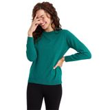 Desen Triko Sıfır Yaka Angelina Basic Kazak, L, 23024, İndigo, Kadın