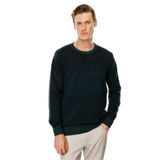 Desen Triko Sıfır Yaka Baklava Desenli Yün Kazak, 2XL, 24519, Yeşil, Erkek
