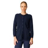 Desen Triko Sıfır Yaka Önü Uzun Çizgili Hırka, L, 25253, K.Lacivert, Kadın