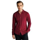 Desen Triko Uzun Kol Manşetli Gömlek, XL, 950, Bordo, Erkek