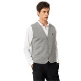 Desen Triko V Yaka Düz Yün Yelek, 3XL, V Yaka Yelek, A.Gri, Erkek