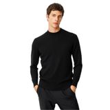Desen Triko Yarım Balıkçı Yaka Triko Kazak, 2XL, 25609, Siyah, Erkek