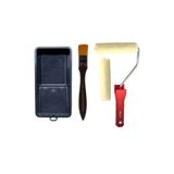 Desenartist Brush 10Cm Kadife Rulo 2 li Set+Desen Fırça 1, inc İpek Fırça+Boyama Kabı
