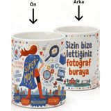 Desene Bak Anneler Günü Özel Tasarım Sınırlı Sayıda Kupa Bardak Tasarımı Kişiye Özel - Annem Bizim Süper Kahramanımız Değerli Hediye Kupa Bardak - Beyaz