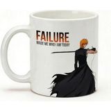 Desene Bak Bleach Ichıgo Baskılı Seramik Hediye Kupa Bardak Anime - Beyaz