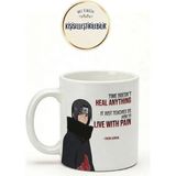 Desene Bak Itachi Uchiha Baskılı Seramik Hediye Kupa Bardak Kişiye Özel Kişiselleştirilebilir Anime - Beyaz