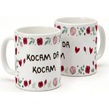 Desene Bak Karım Da Karım ve Kocam Da Kocam Yazılı Desenli Kupa Bardak - Komik Baskılı Seramik Hediye Kupa Bardak - Beyaz