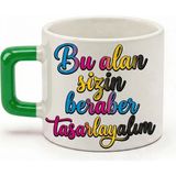 Desene Bak Kişiye Özel Baskılı Fikirlerinizi Ihtiyaçlarınızı Iletin Size Özel Baskı Desen Çalışalım Kupa Bardak Özel Hediye Duble Türk Kahvesi Fincanı - Yeşil