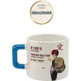 Desene Bak Naruto Gaara Baskılı Seramik Hediye Kupa Bardak Kişiye Özel Kişiselleştirilebilir Anime - Mavi