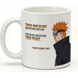 Desene Bak Naruto Pain Baskılı Seramik Hediye Kupa Bardak Anime - Beyaz