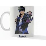 Desene Bak Solo Leveling Arise Yazılı Anime Tasarımlı Baskılı Seramik Hediye Kupa Bardak - Beyaz
