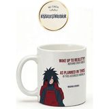 Desene Bak Uchiha Madara Baskılı Seramik Hediye Kupa Bardak Kişiye Özel Kişiselleştirilebilir Anime - Beyaz