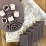 Desenizmir Amerikan Servis Dantel Desen Takım 6 Supla, 6 Kumaş Peçete Ve Runner Örtü 2 - 50 x 140 cm - Renkli
