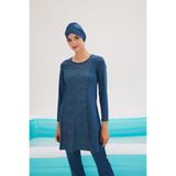 Desenli 3'lü Burkini Tesettür Mayo Takım B0870ax23sm